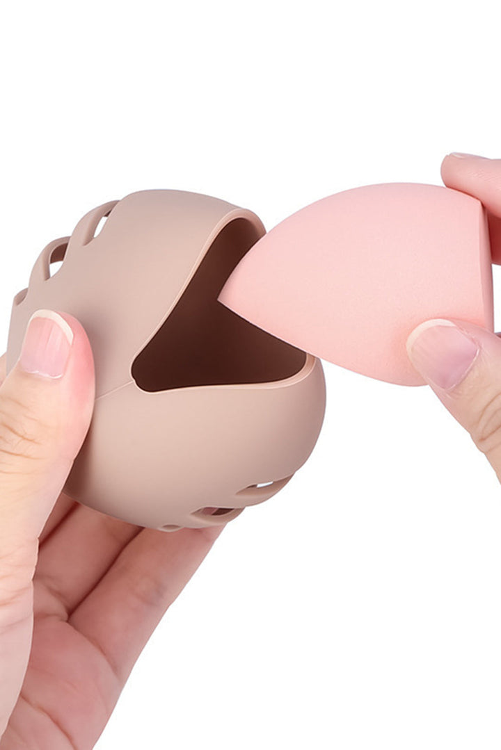 Nœud de rangement en silicone creux pour éponge de maquillage