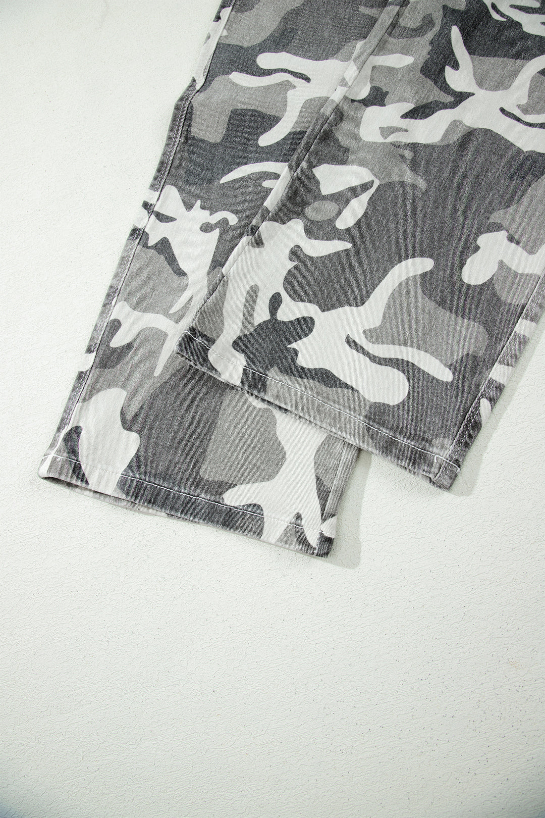 Green Camo Pattern Cotton Denim Shift Jeans