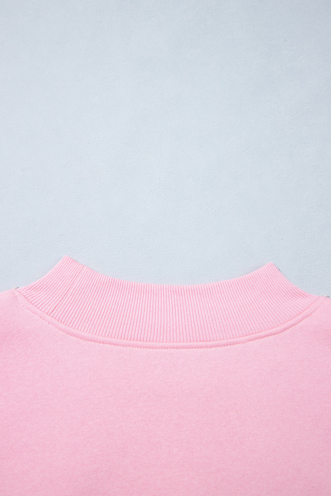 Pink Plaid Sleeve Colorblock Loose Tunic Sweatshirt