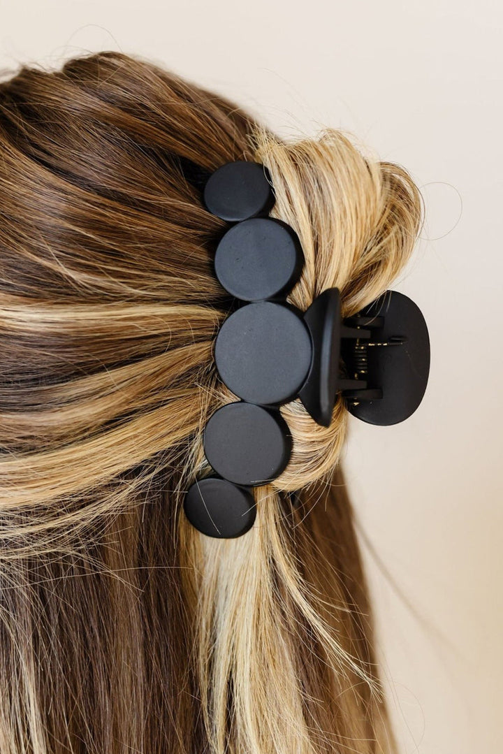 Minimalist 5 Circles Frosted Hair Claw Clip