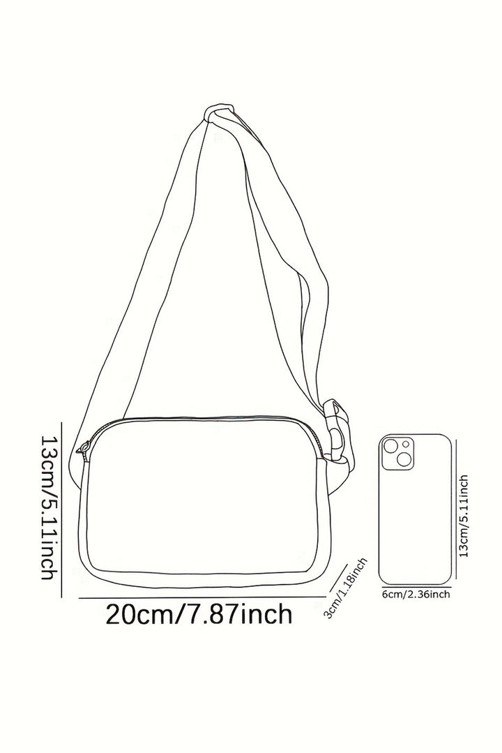 Dachshund Walking Footprint Crossbody Bag
