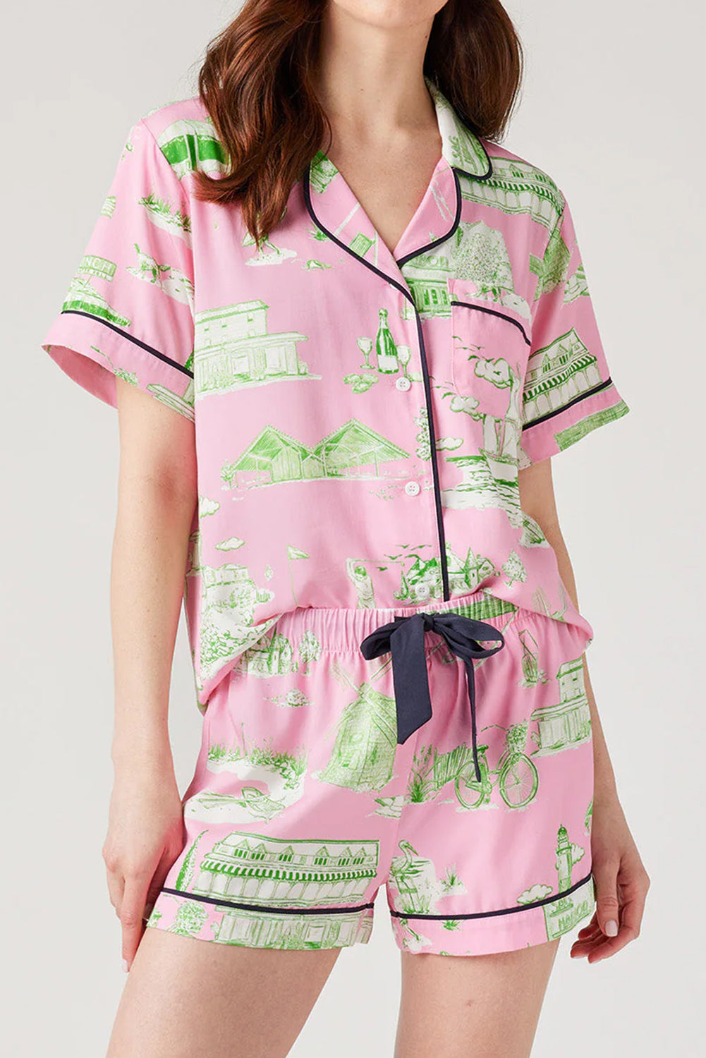 holiday resort short 2pcs pajama set
