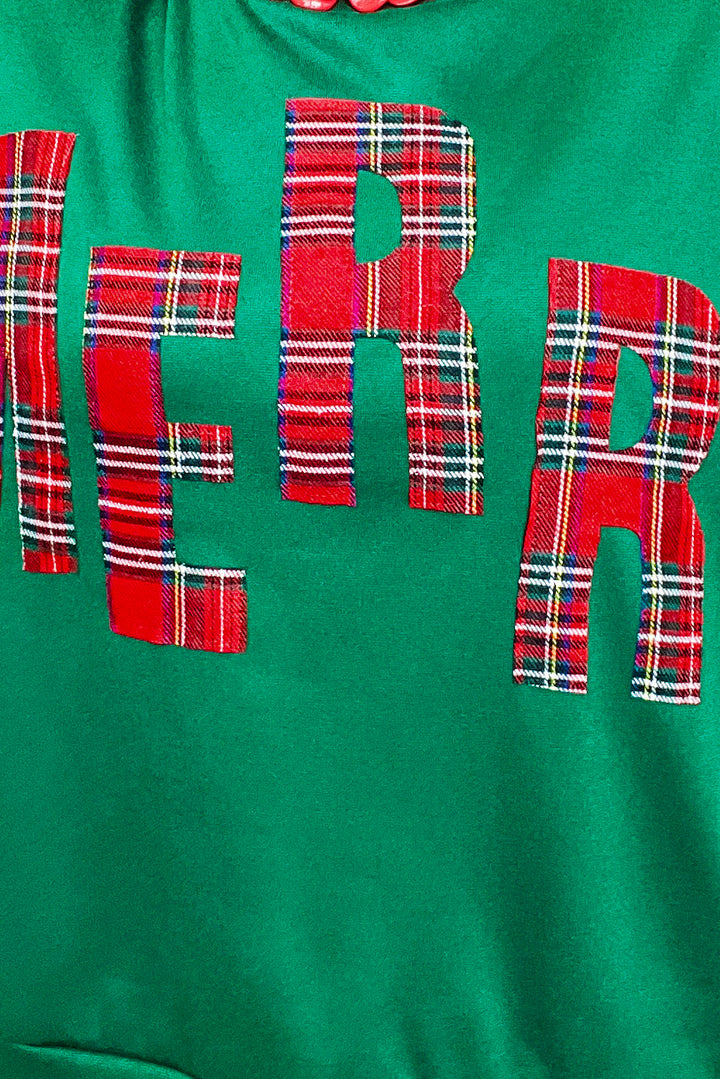 Sea Green Plaid MERRY Christmas Vacation Sweatshirt