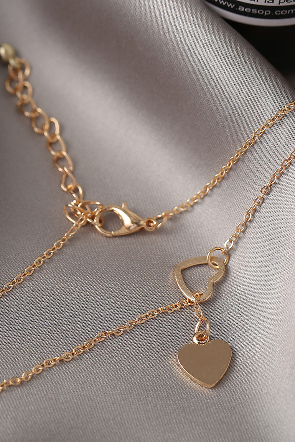 Collier Lariat creux en forme de cœur