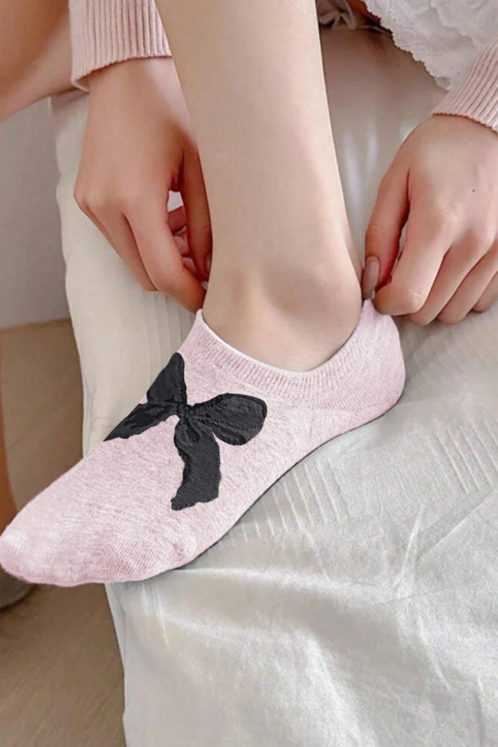 Bow Knot Soft No Show Socks