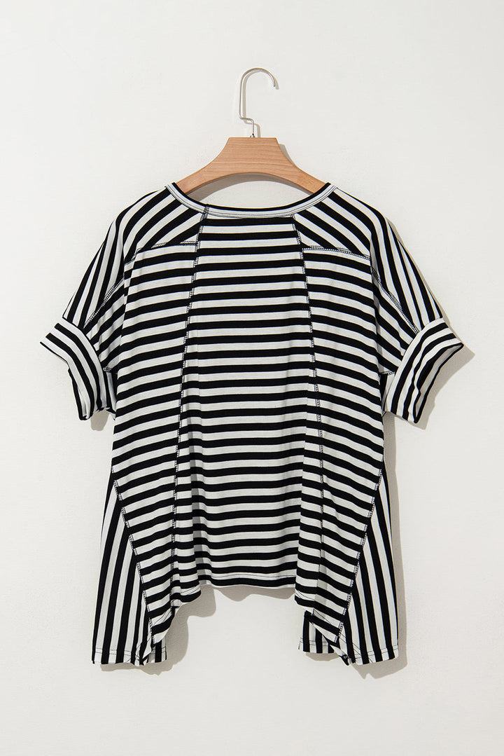 Batwing Sleeve Crewneck Oversized Top