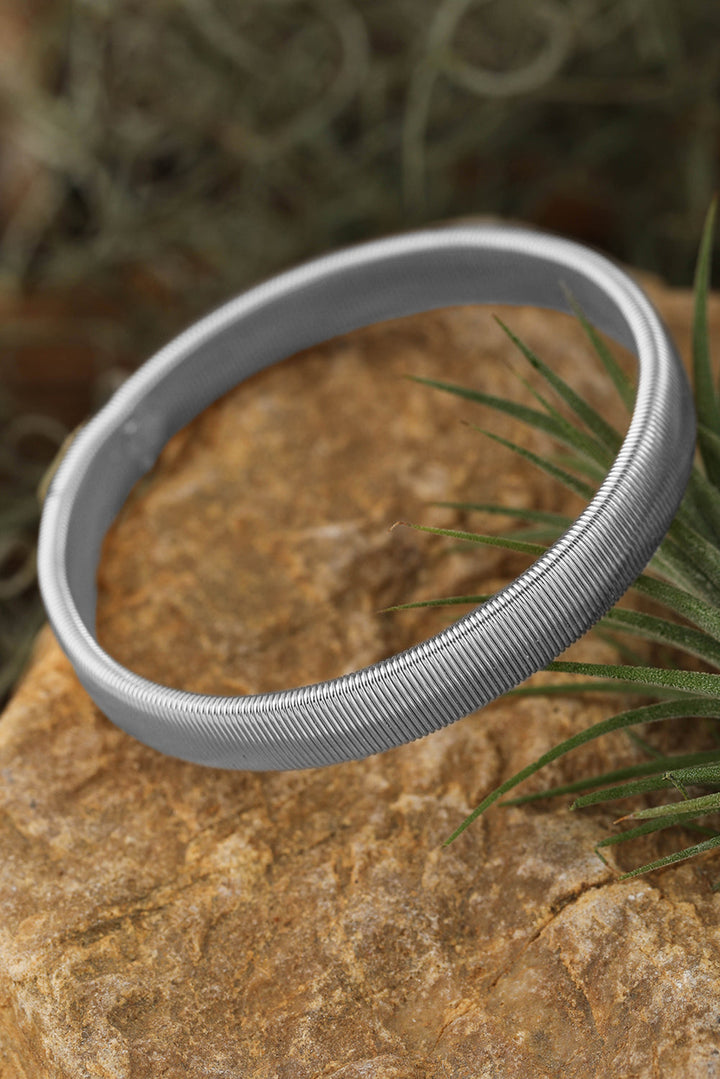 Bracelet large extensible en métal plaqué