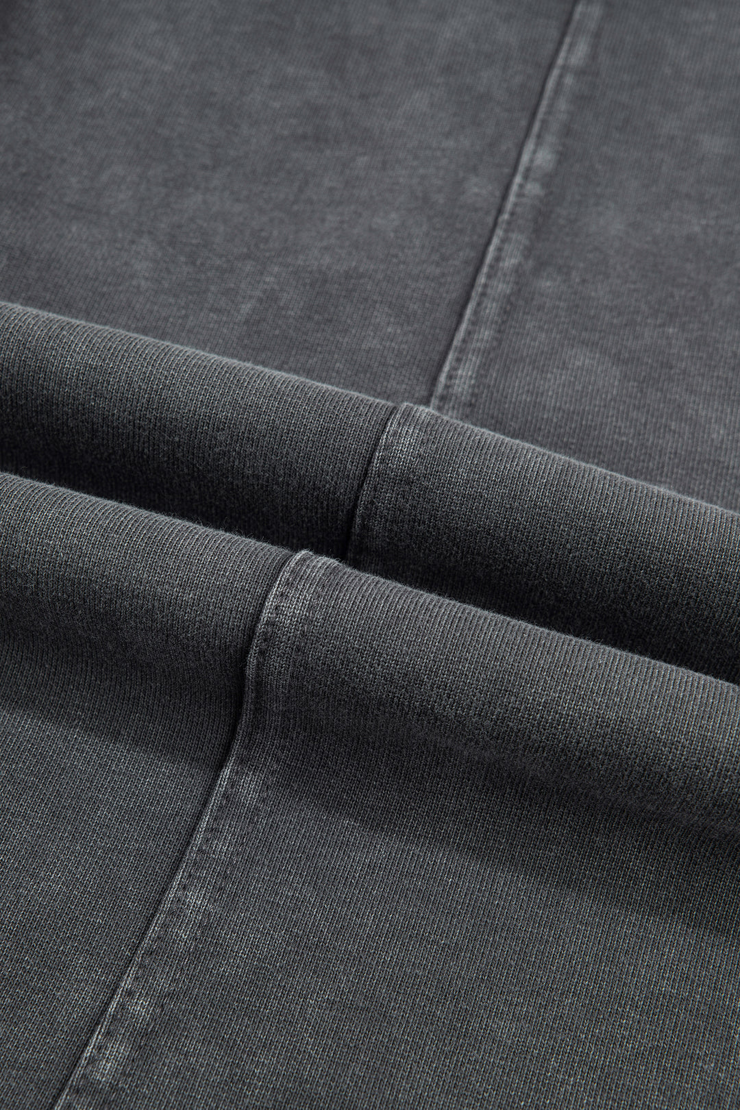 Carbon Grey Mineral Wash Seam Detail Elastic Waist Barrel Pants