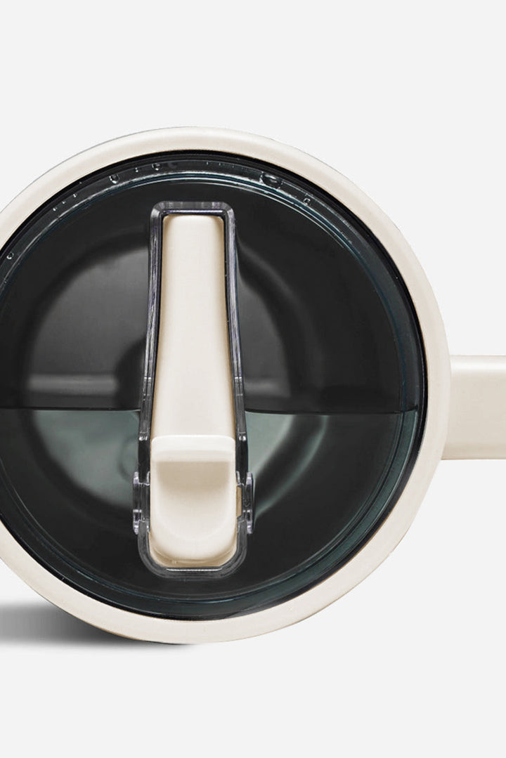 Grande tasse à vide avec poignée en acier inoxydable givré et paille 40 oz
