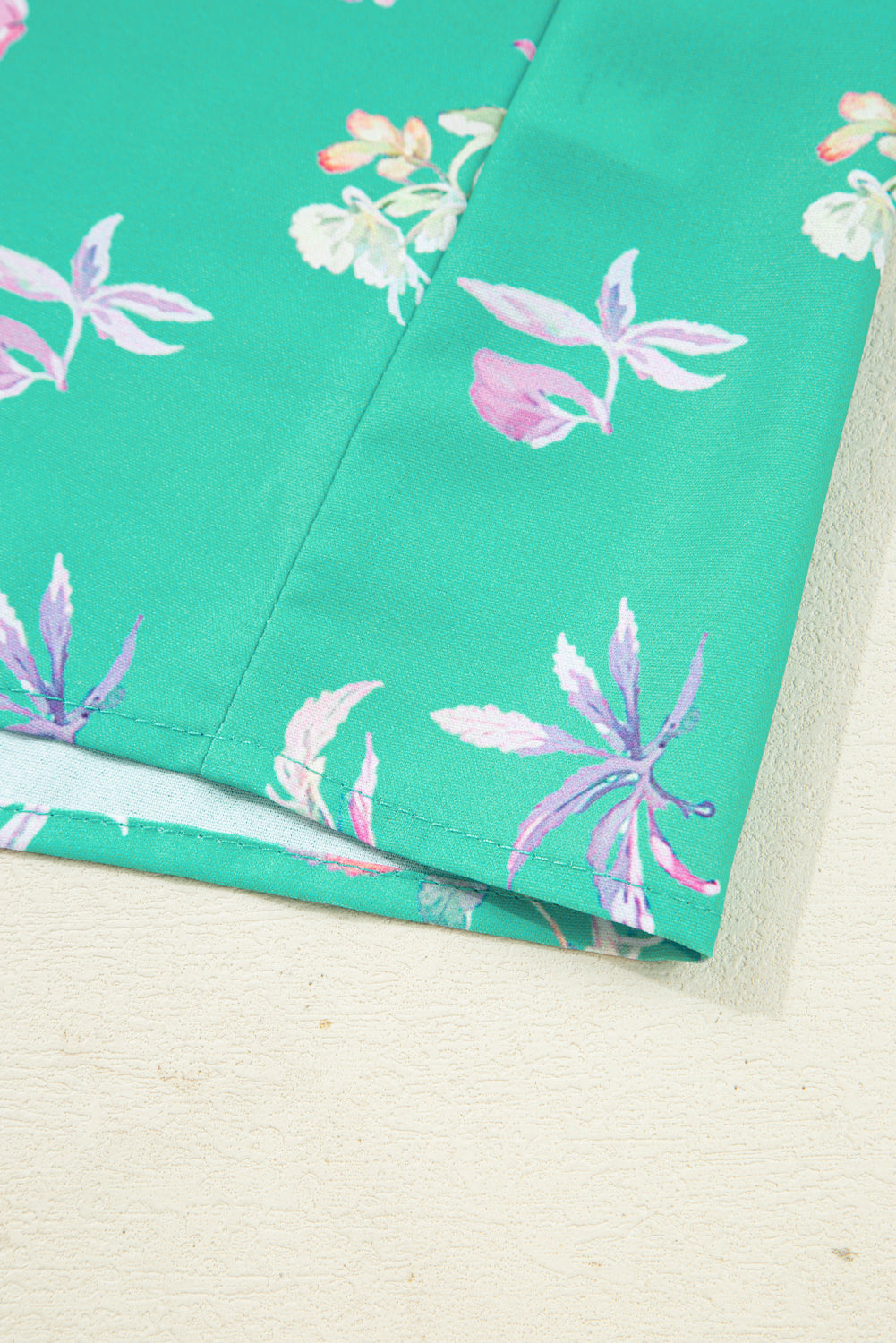 Floral Lantern Sleeve Button Front Shirt
