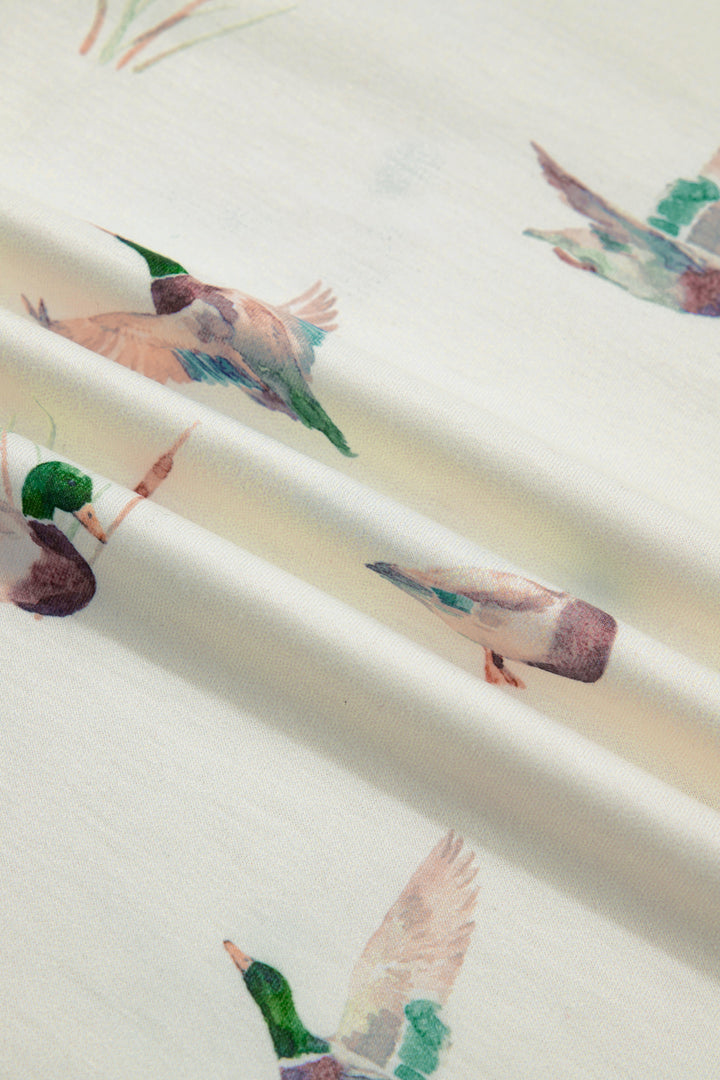 Beige Mallard Print Western Style Tank Top
