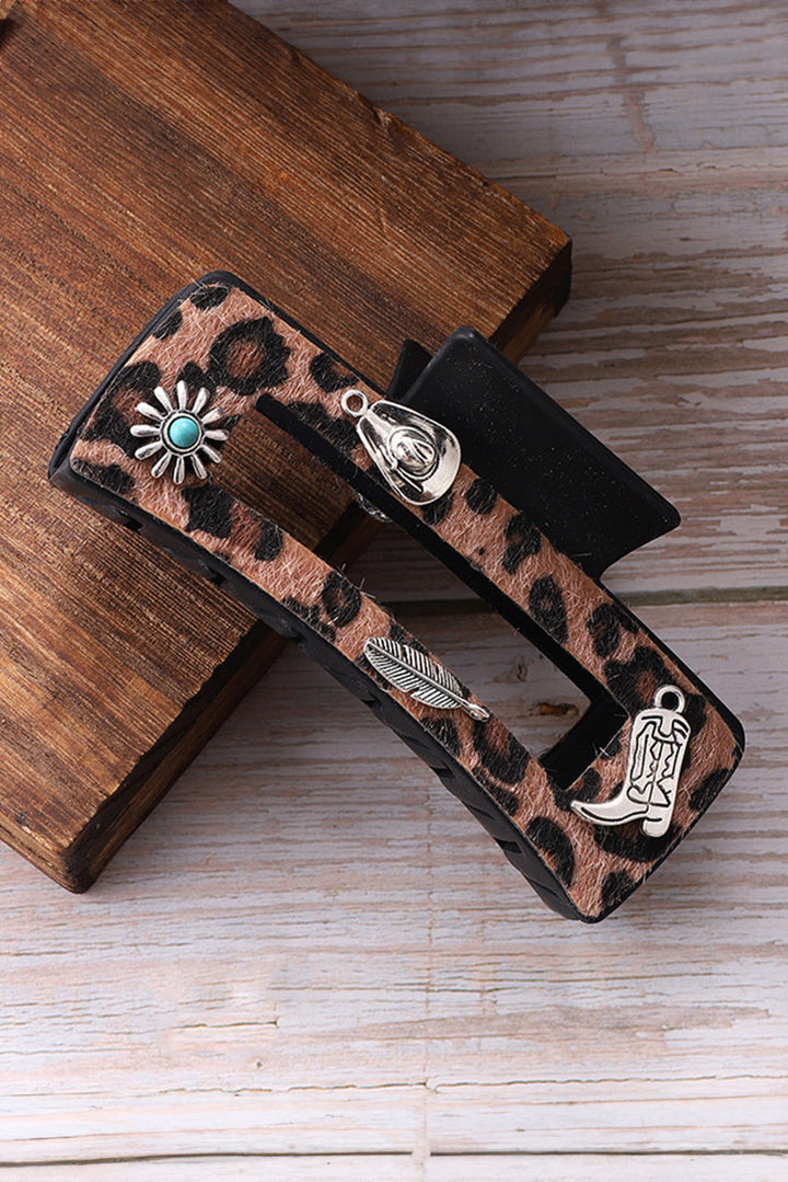 Leopard Western Pattern Decor Square Hair Clip