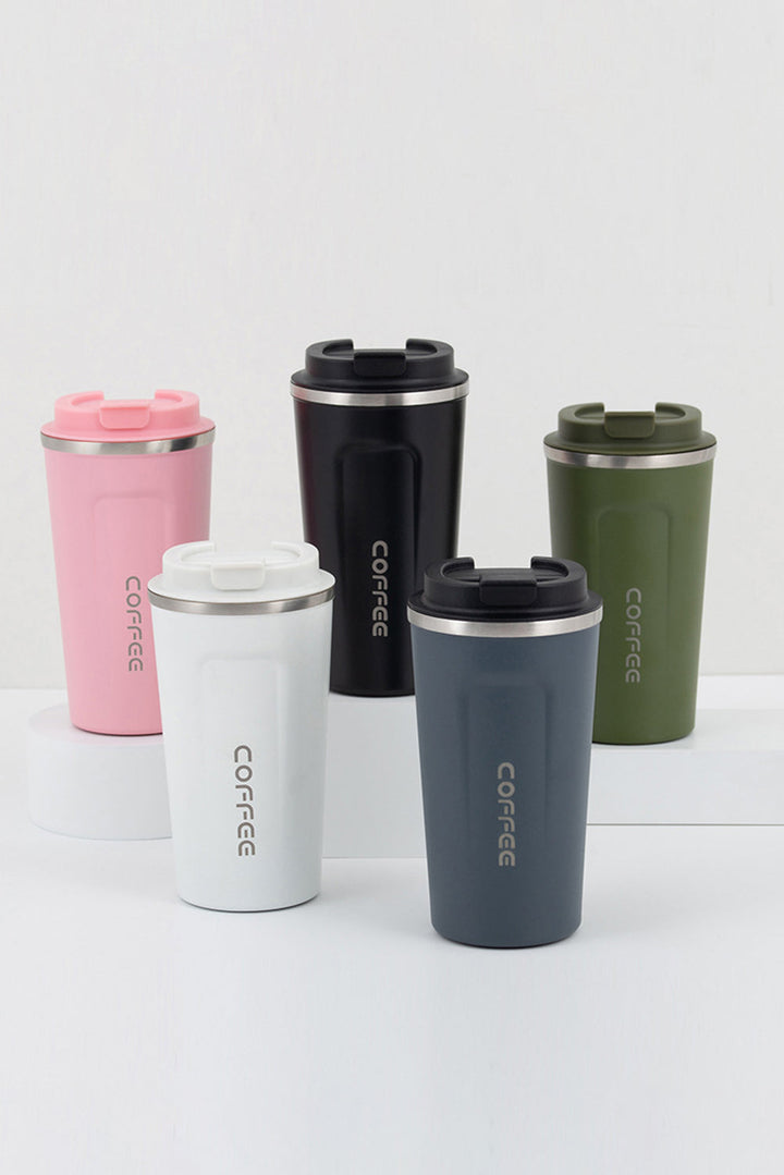 Tasse à café de voyage isotherme et réutilisable en acier inoxydable de 510 ml
