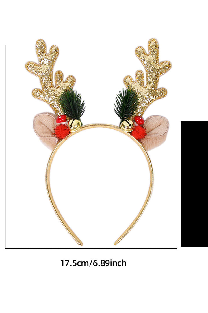 Christmas Reindeer Sequined Bell Headband