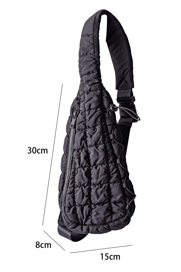 Marshmallow Quilted Drawstring Decor Sling Bag