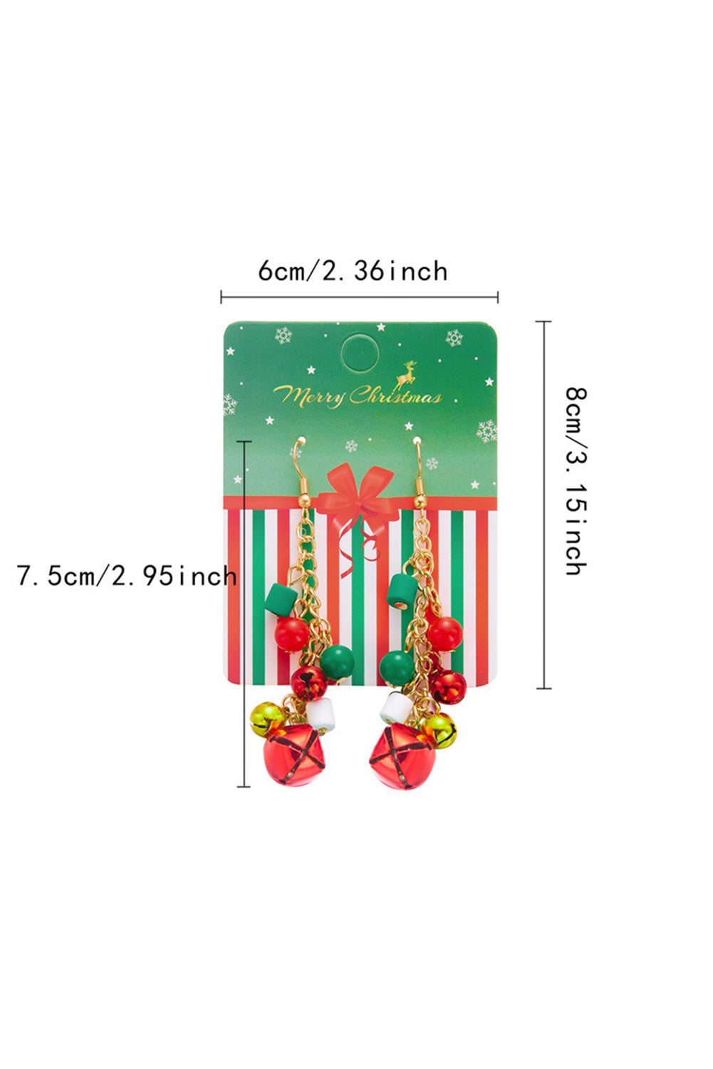 Weihnachts-Stil Glocken baumeln Haken Ohrringe