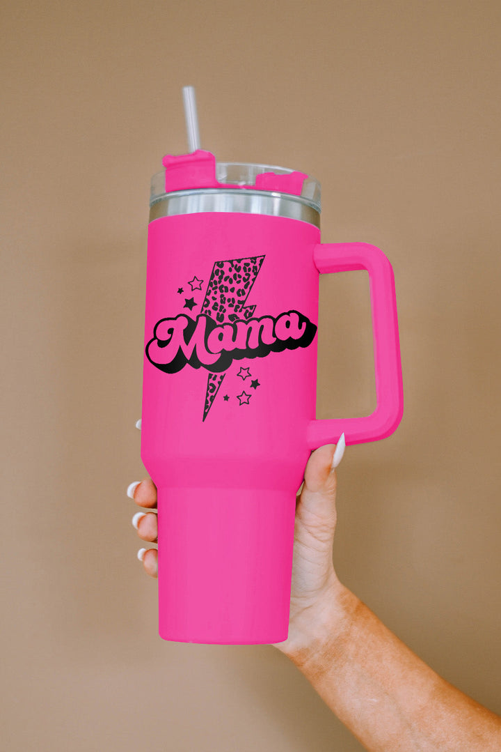 Tasse portable Mama Leopard Lightning avec poignée 40 oz
