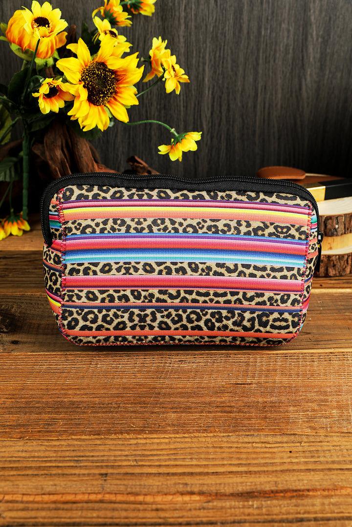 Trousse de maquillage léopard Serape 14 x 19 cm