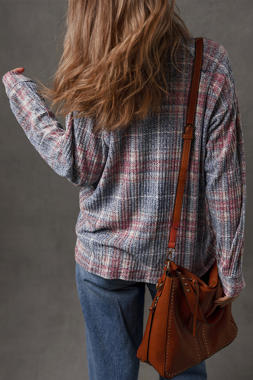 Plaid Textured Chest Pocket Vintage Shirt