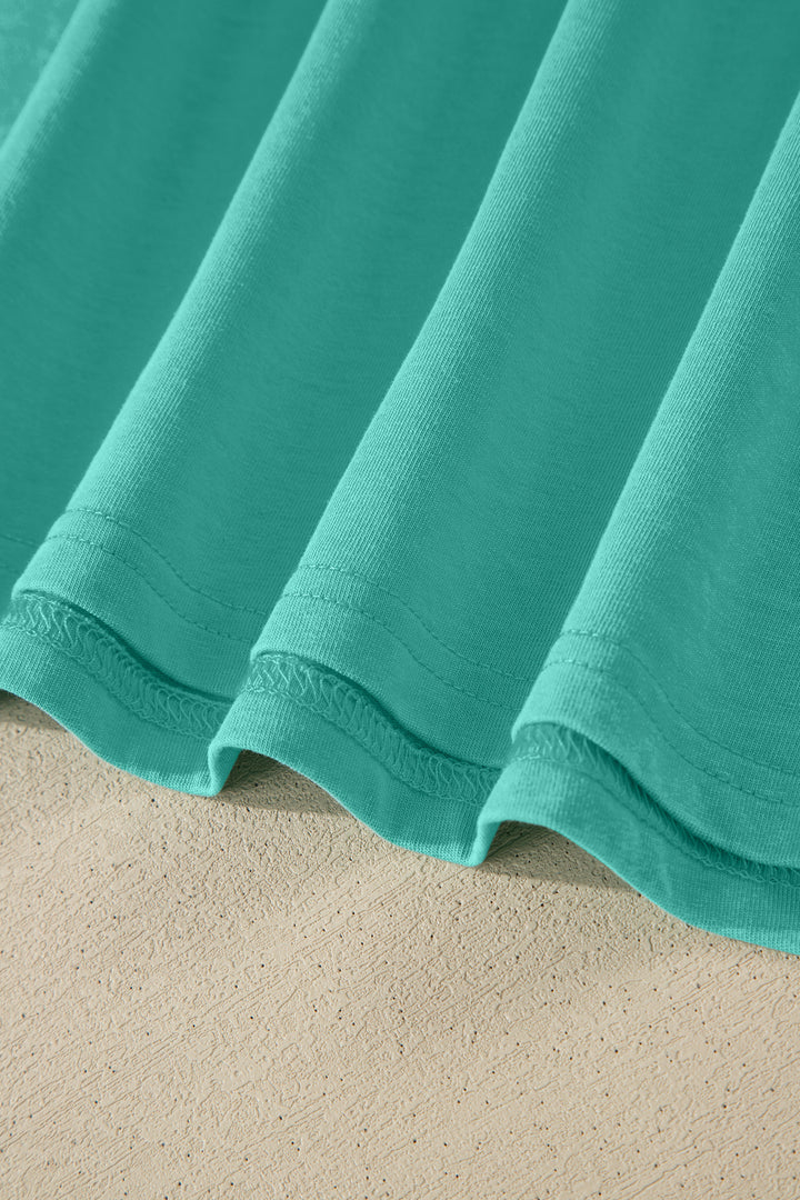Mint Green Cotton Mineral Wash T Shirt