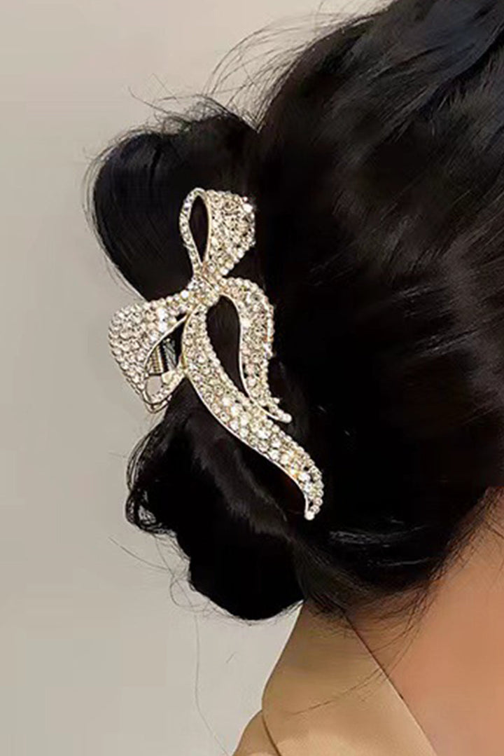 Full Pearl Bow Knot Hair Claw Clip
