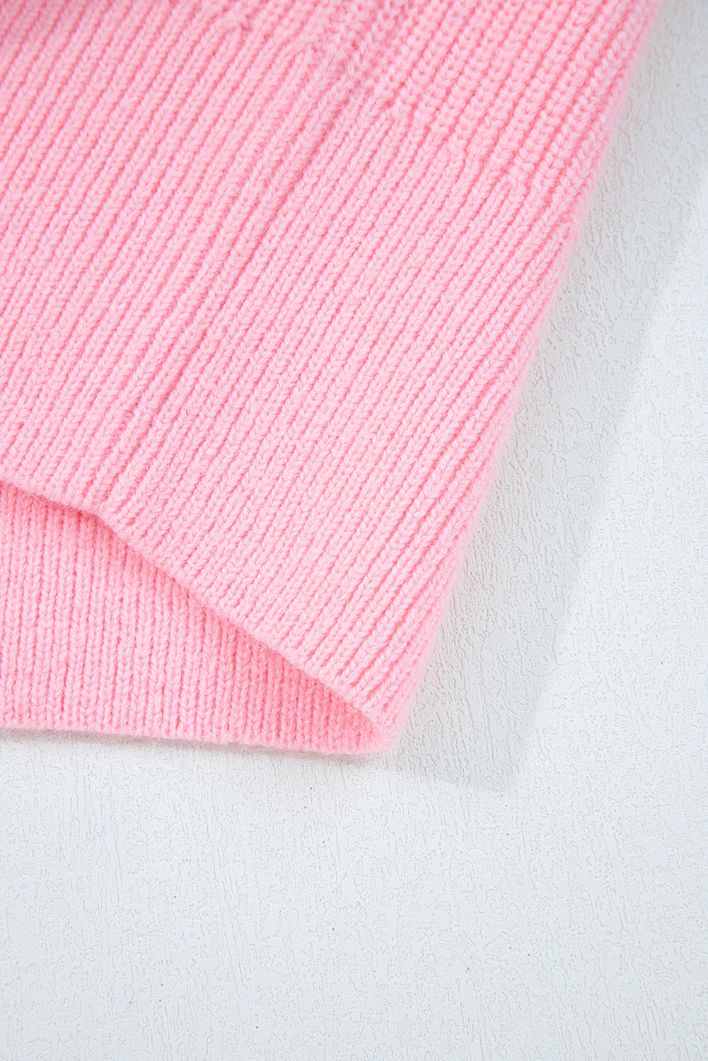 Merry Candy Cane Puffy Knit Crew Neck Sweater