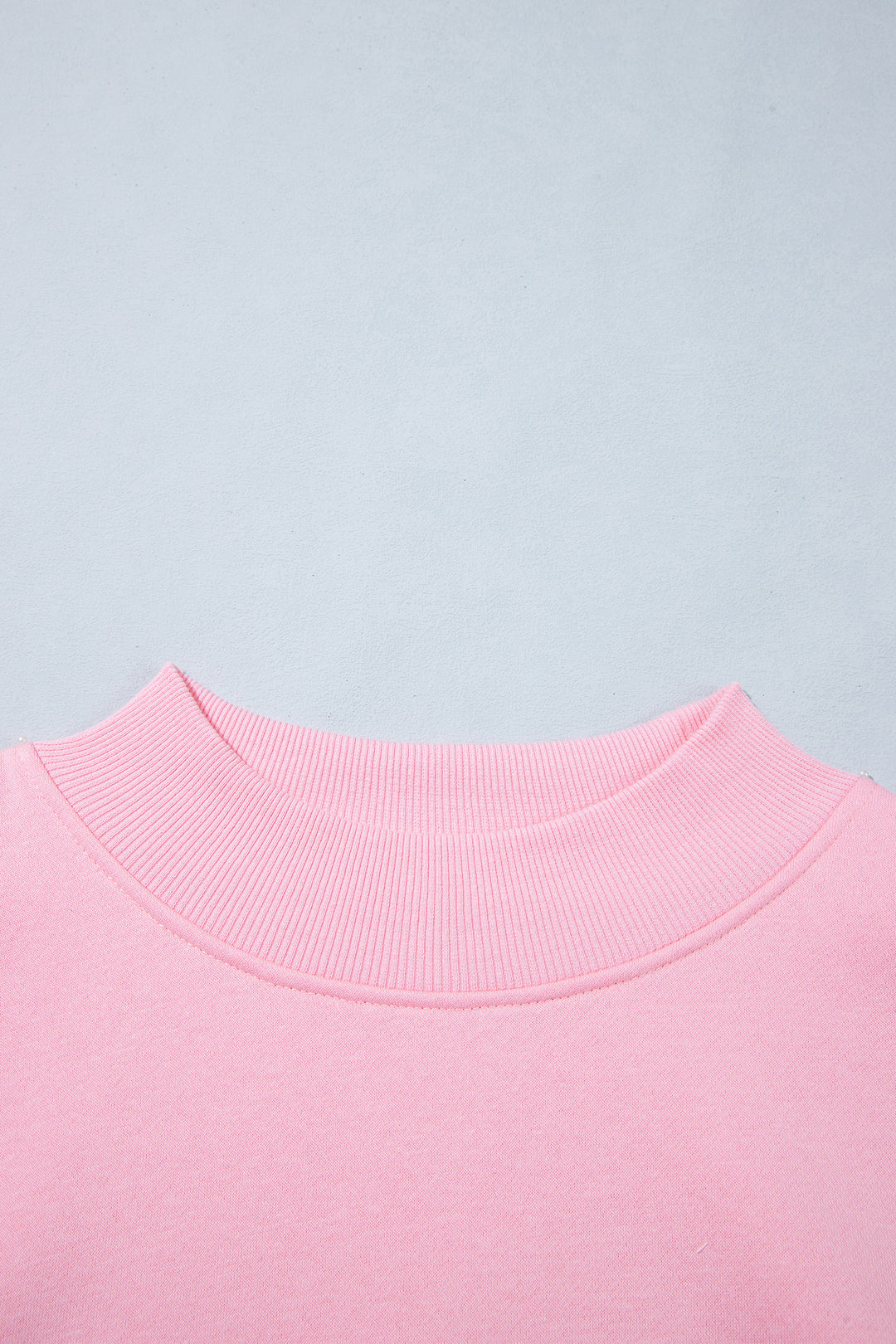 Pink Plaid Sleeve Colorblock Loose Tunic Sweatshirt