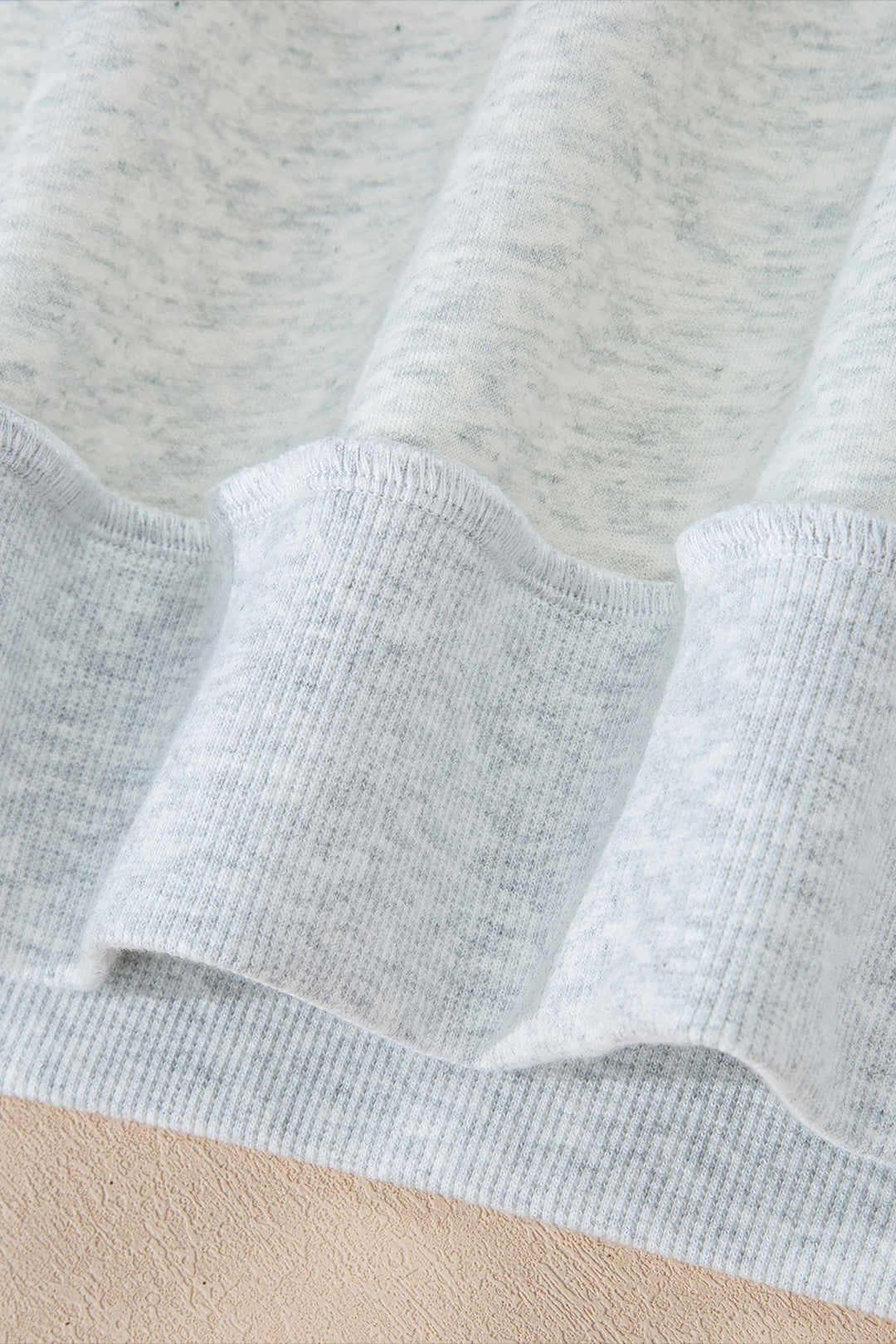 Light Grey Oversize Drop Shoulder Reversible Mock Neck Sweatshirt