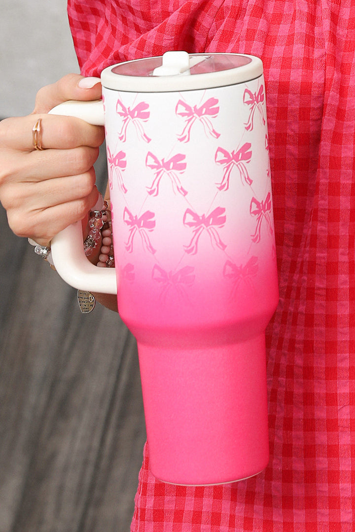 Bow Knot Gradient Color Print Large Vacuum Cup