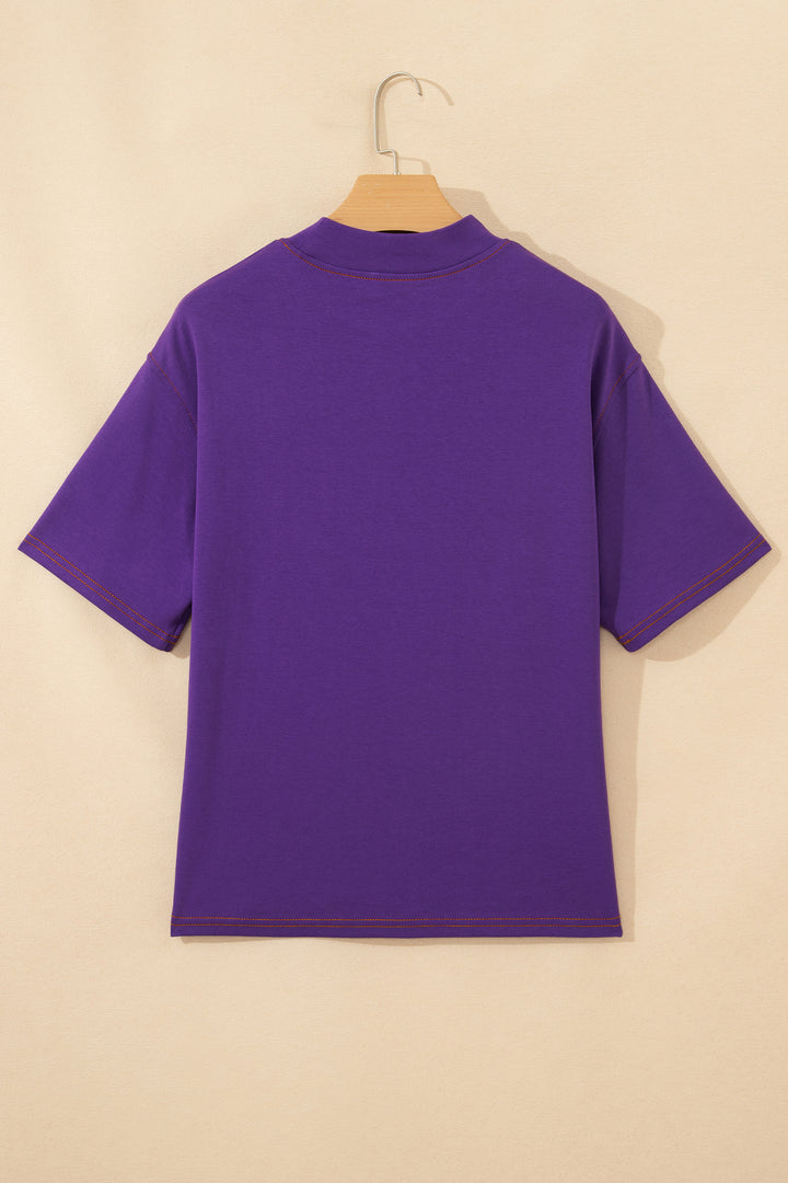 Reversible Contrast-Stitched T-Shirt