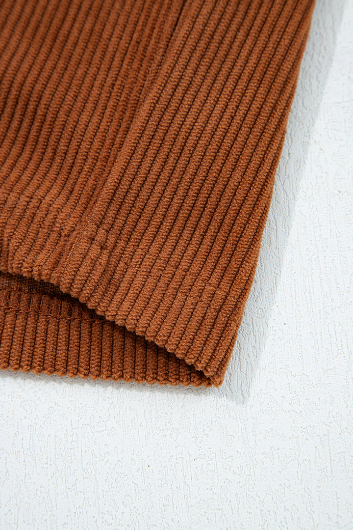 Dearlove Chestnut Drawstring Elastic Waist Casual Corduroy Pants