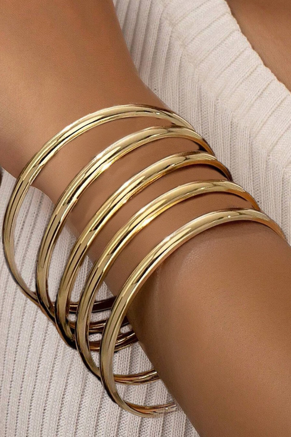 Bracelet jonc en alliage plaqué multicouche
