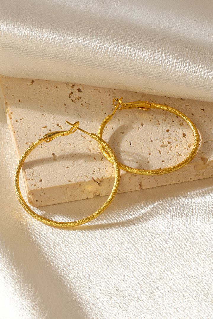 Plated Retro Hoop Earrings