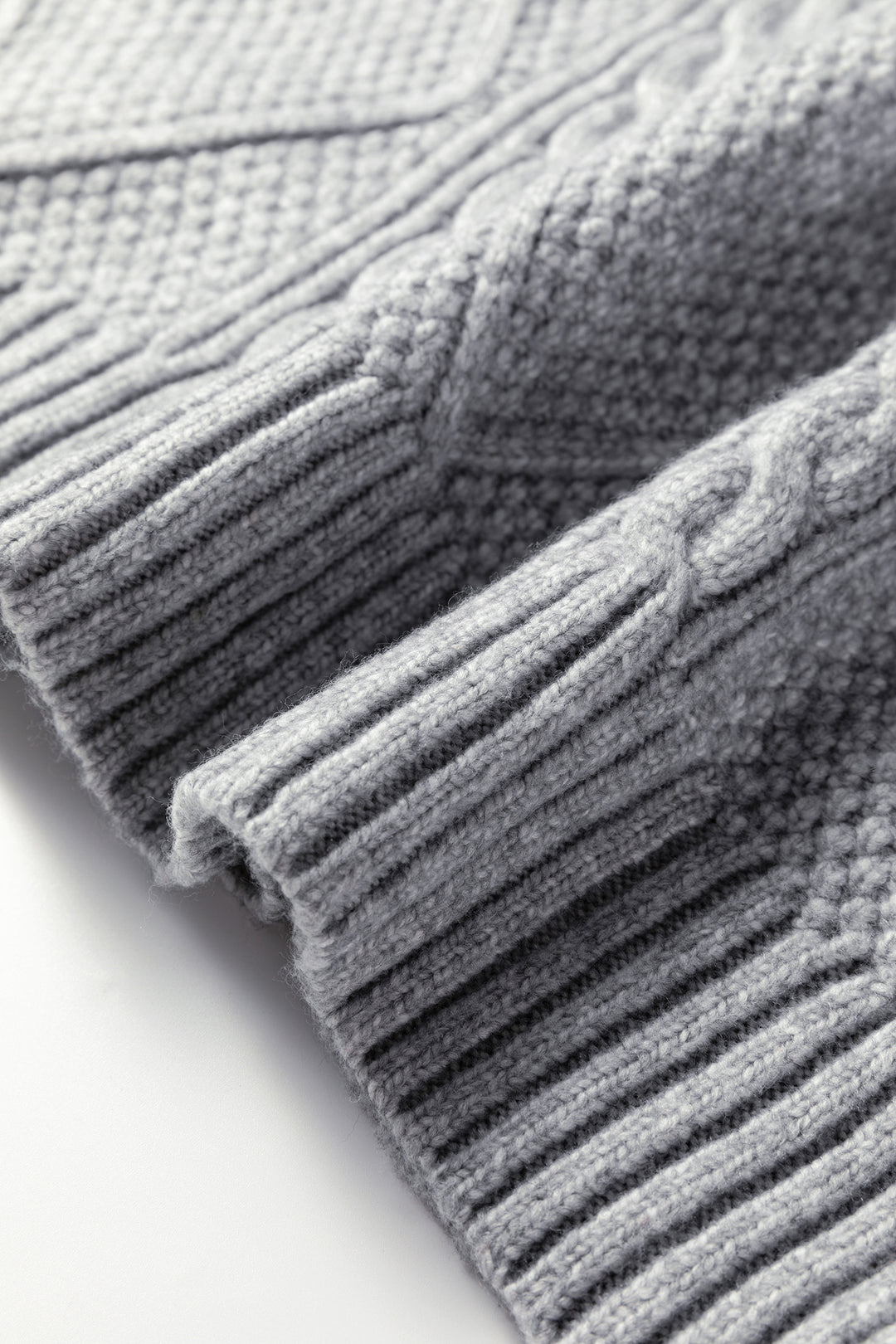 Cable Knit Drop Shoulder Loose Fit Sweater Dress