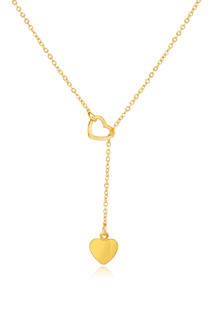 Collier Lariat creux en forme de cœur