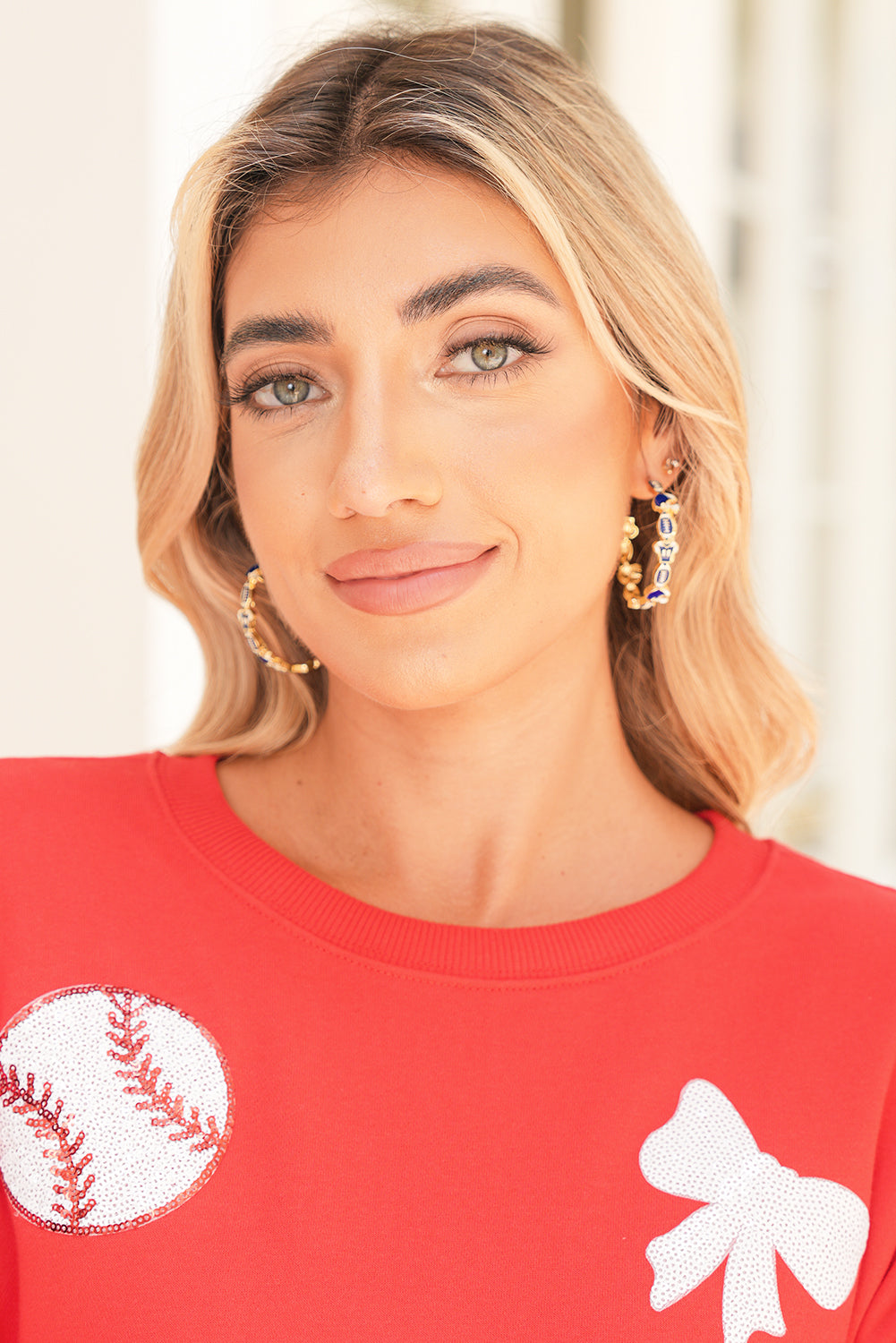 Game Day Football Helmet Jersey Hoop Earrings