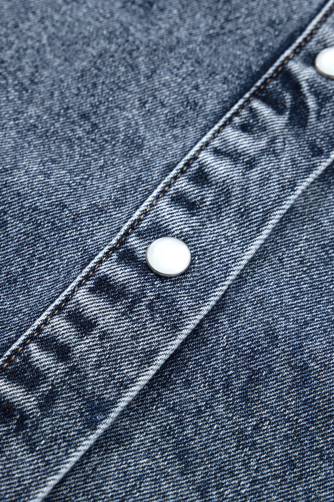 Ashleigh Blue Solid Denim Button Front Pocket Cowboy Vest