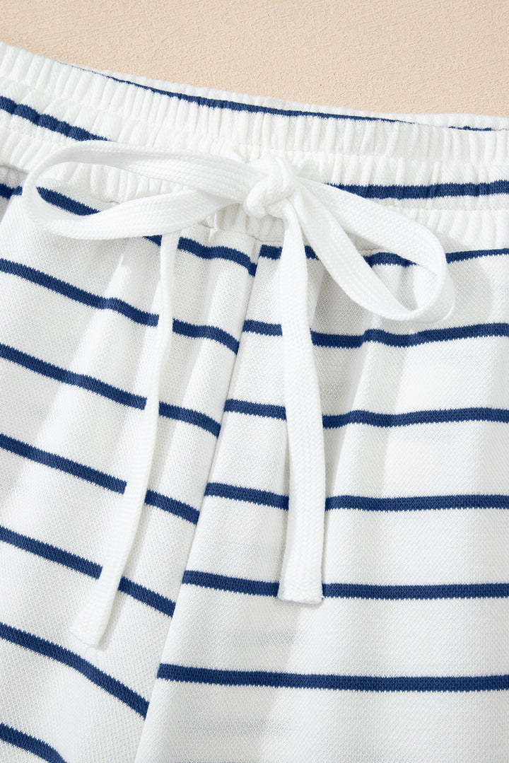 Sail Blue Casual Wide Leg 2pcs Pants Set