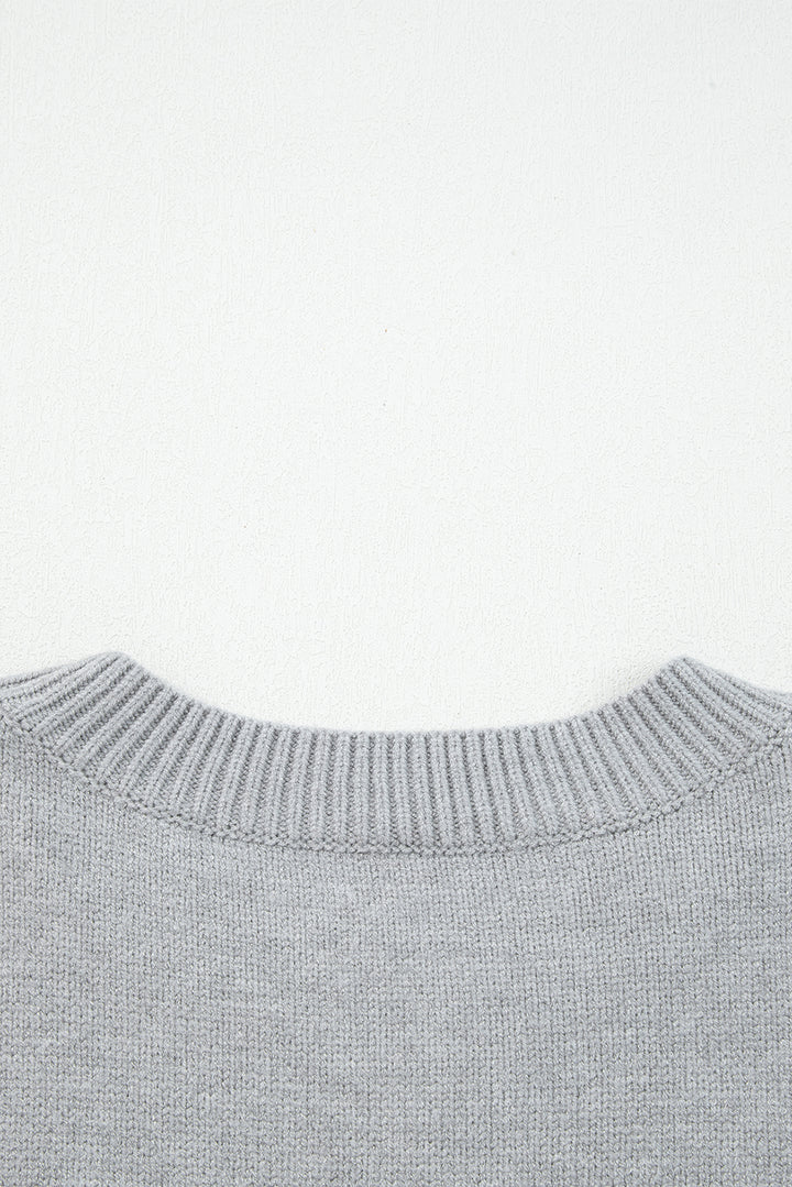 Light Grey See You Cowboy Embroidered Western Graphic Sweater