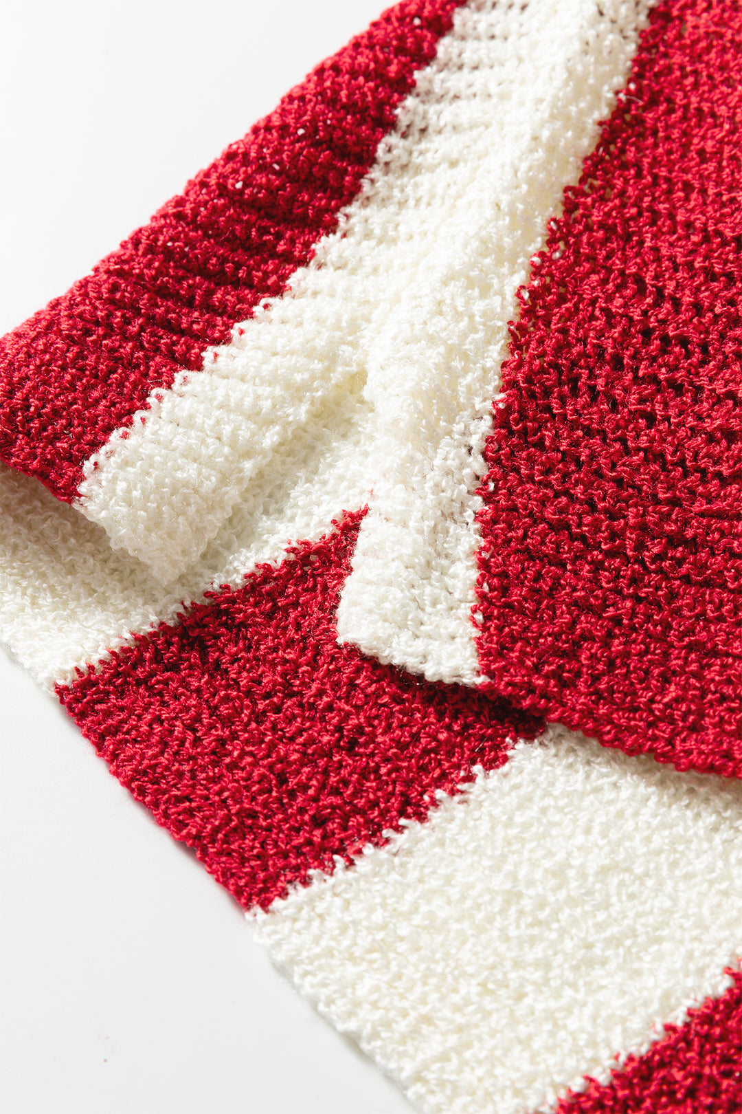 Colorblock V Neck Bracelet Sleeve Sweater