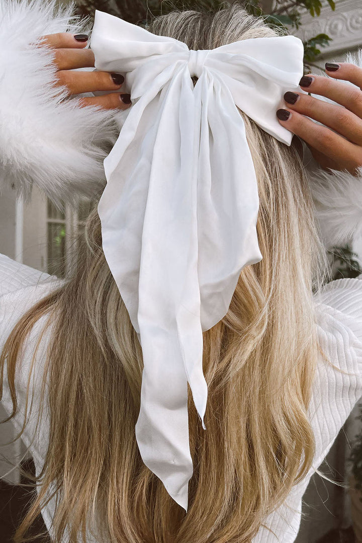 Oversized Ribbon Bowknot Satin Hair Clip