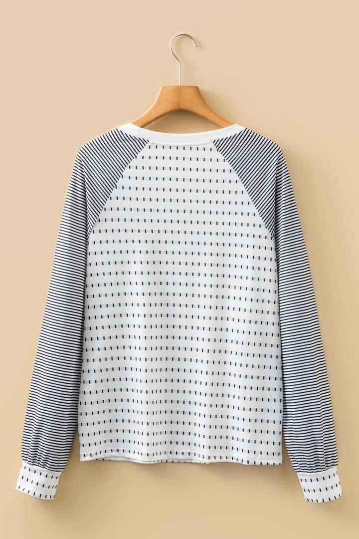Raglan Patchwork Long Sleeve Tee