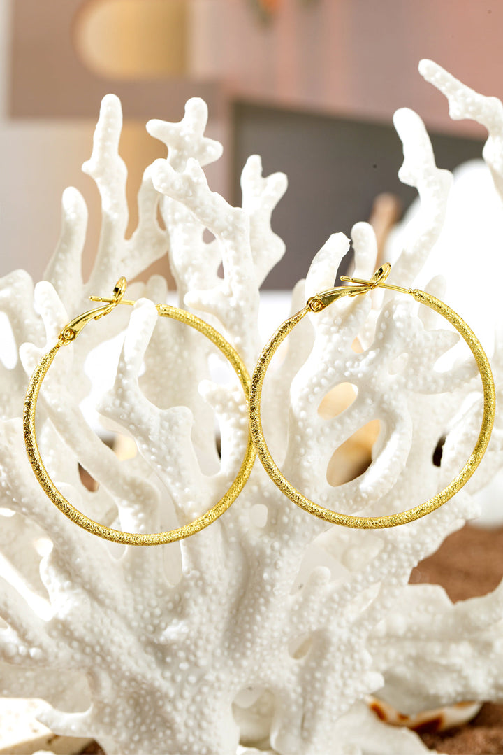 Plated Retro Hoop Earrings