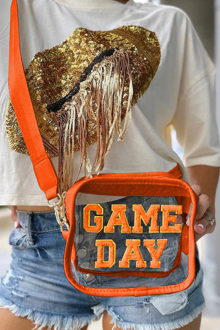 GAME DAY Rugby Football Transparente Umhängetasche