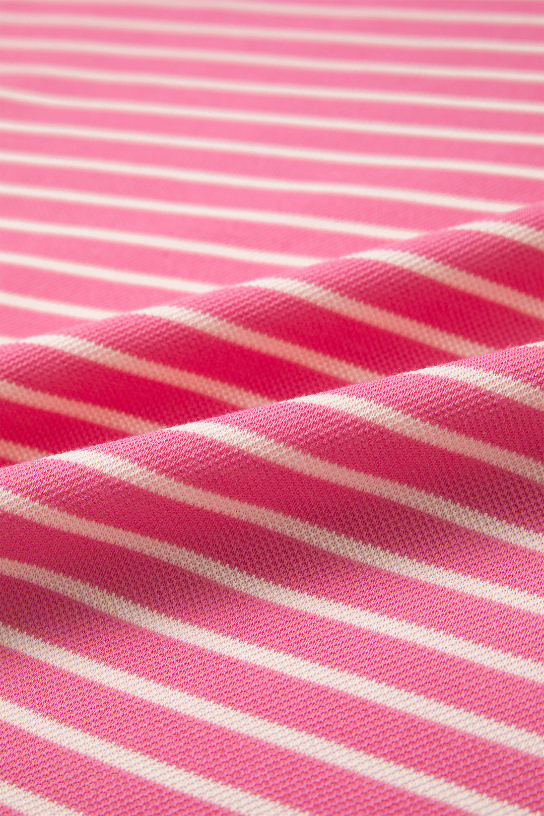 Pink Stripe Color Block Trim Notched Neck Sleeveless Shift Mini Dress