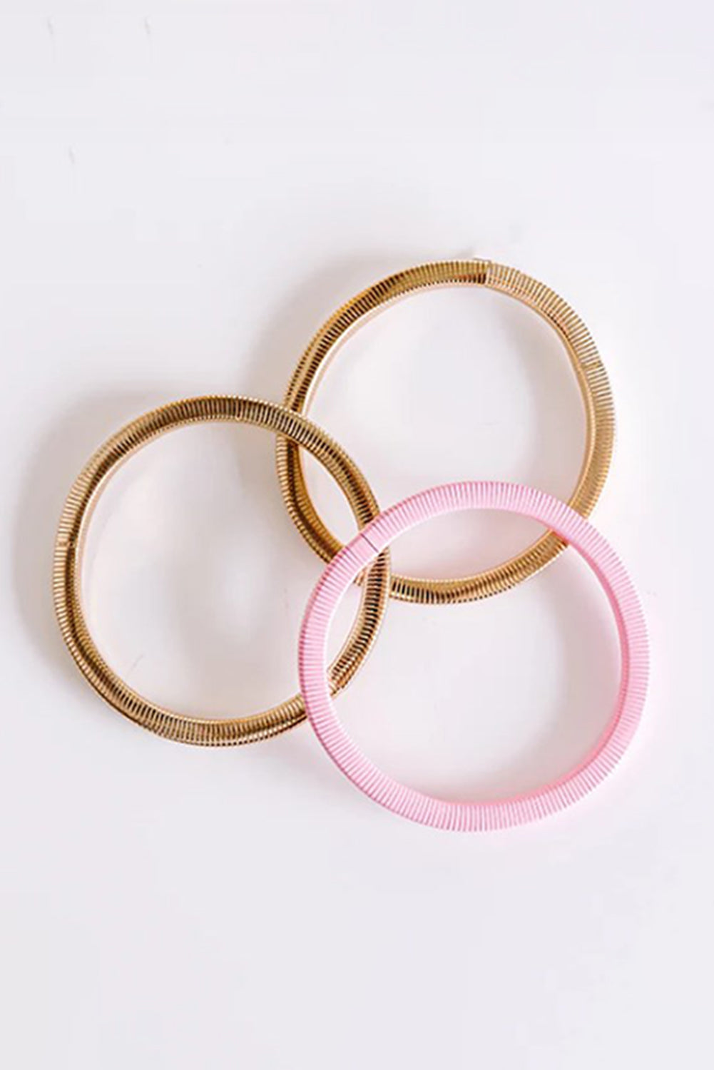 Stretchy Plated Metal Wide Bangle