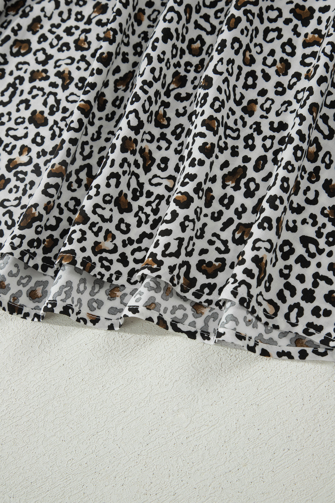 Beige Leopard Zip Front V Neck Cinched Waist Sleeveless Maxi Dress