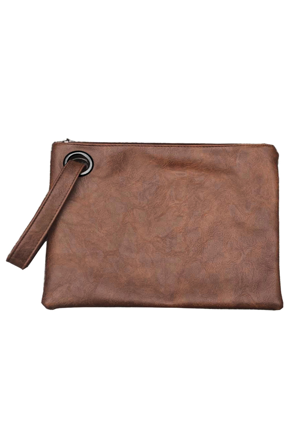 Vintage Leather Oversized Clutch Bag