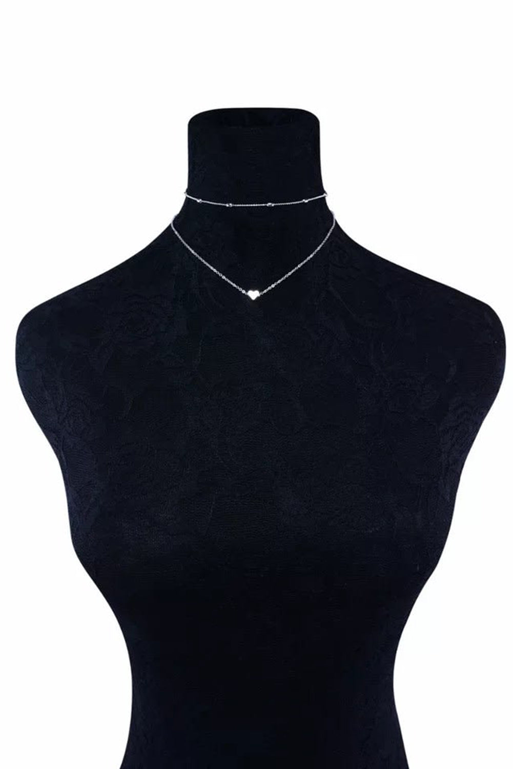 Valentine Heart Shaped Layered Chain Necklace
