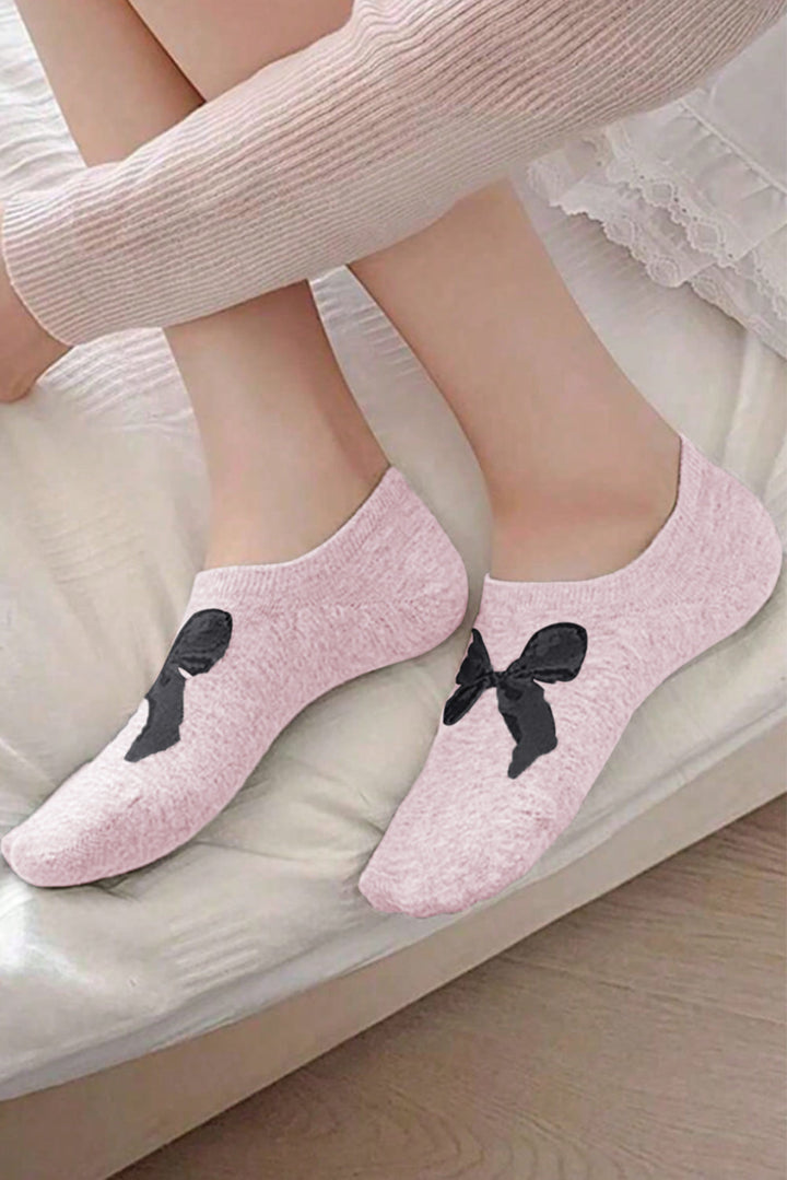 Bow Knot Soft No Show Socks